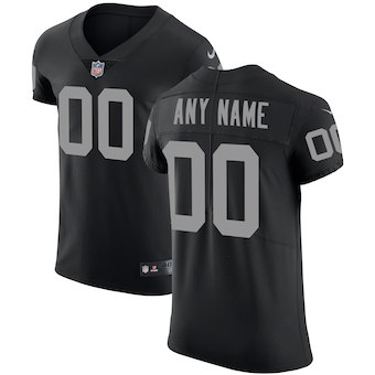Men's Oakland Raiders Black Vapor Untouchable Custom Elite NFL Stitched Jersey